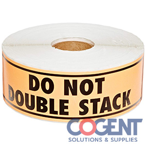 Label Do Not Double Stack 2x6 Fluor Org Prt Blk 500/rl SCL568