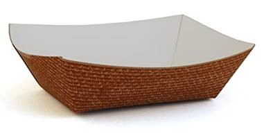 Food Tray 2.5# 6.66x4.66x1.66 Coated Hearthstone 500/cs 0565