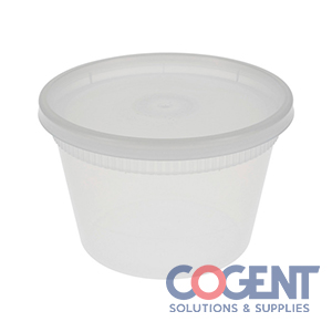 Delitainer 16oz Plastic Combo Natural  240/cs  YSD2516