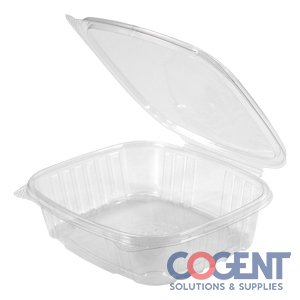 Deli Container Clear 24oz H/L Flat Lid 200/cs          AD24