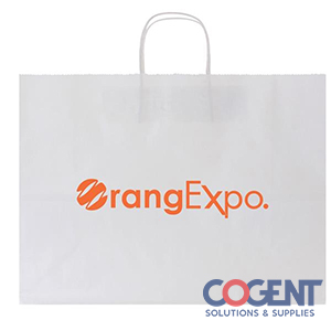 Shopping Bag 40% Recy White 14.5x9x16.25 120GSM 200/cs  PWS