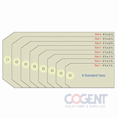 Shipping Tag Wire 5-3/4x2-7/8 #7 Manilla 500/cs