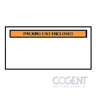Packing List Envelope 5-1/2x10 Print "Pkg List Enclosed" 1m/cs