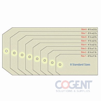 Tag Shipping 11698 Manila #8 6.25"x3-1/8" 10pt Wired  500/bx
