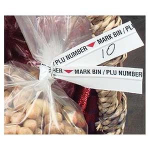 Bin Tie 1/2x6 White Write-In 1m/bx 25bxs/cs #B28