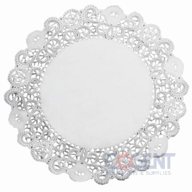 Lace Doilie 5" White Round Hoff 2m/cs     LA106-005
