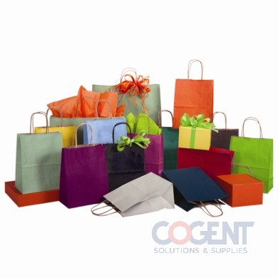 Shopping Bag 8x5x10 RNK Bright Red Striped Tint 250/cs S30370