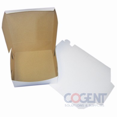 Bakery Box 10x10x4 White 1pc LC 6C-M 12C-R .020 100/cs