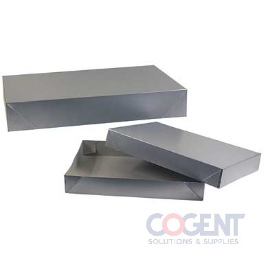 Apparel Box Silver Gloss 11-1/2x8-1/2x1-5/8 2Pc 100/cs