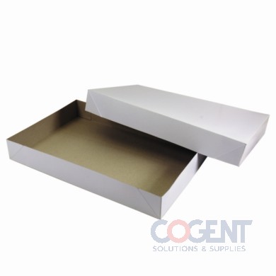 Apparel Box 619 White Gloss 19x12x3 2pc 50/cs