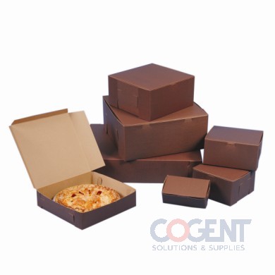 Bakery Cupcake Box 8x4x4 Cocoa 1pc LC 4C-R 2C-J .018 200/cs