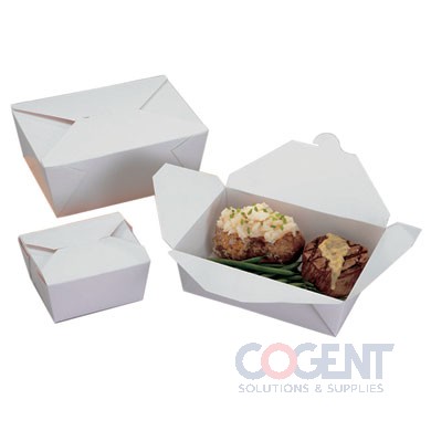 T/O Food Cont #1 Wht Bio-Pak Rect 4.4x3.5x2.5 450/cs      WR