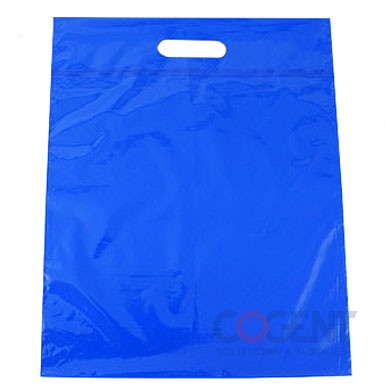 16x19 2ml Poly Merch Bag Blue w/Handle 500/Cs