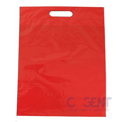 16x19 2mil Poly Merch Bag Red w/Handle 500/cs