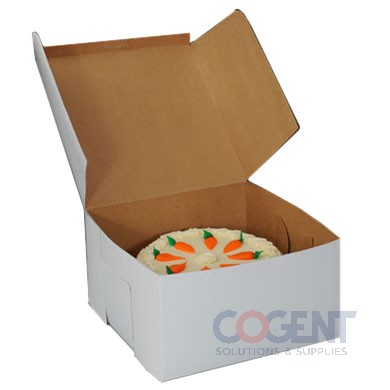 10X10X4 WHITE BAKERY BOX PLAIN L/C