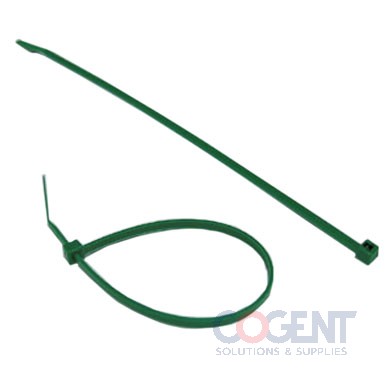8" Nylon Cable Tie 40# Green 1000/bg