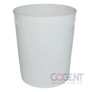 3 Gallon 12 Quart Ice Cream Bucket White 40/cs