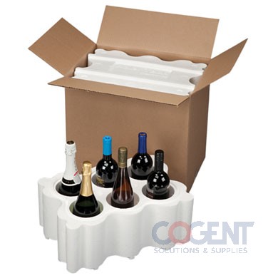 12 Pack Wine Box for 375ml Foam 18/bdl  (Uses two 06HF)