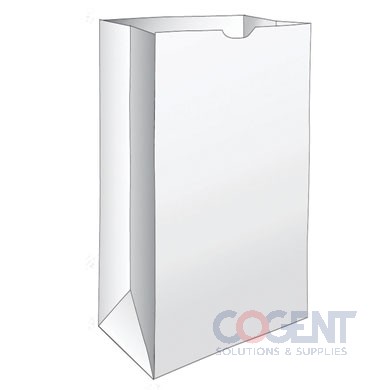 Grocery Bag #2 4.32x2.44x7.88 White 30# SOS 500/bl 51002
