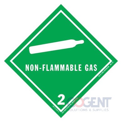HML-505 Label 4"x4" Class 2 NON-FLAMMABLE Gas 500/rl