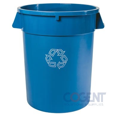 32 Gal Container Blue w/ Recycle Logo DLM