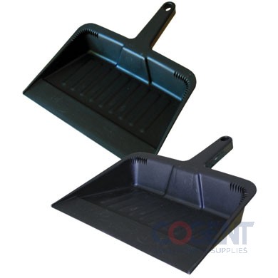Dust Pan 12" Edge Black PP 7" Pan 13" Length 24ea/cs 8529