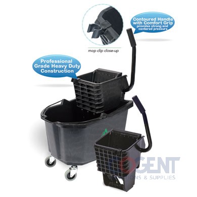 Side Press Wringer Bucket 26 Qt Combo Blk 1ea/cs 9026-SP