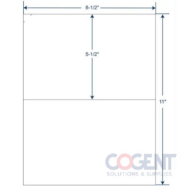 8-1/2x5-1/2 Laser Label 2/Sht 100/bd