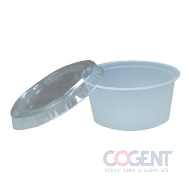 Plastic Portion Cup 2oz Poly Translucent 2500/cs