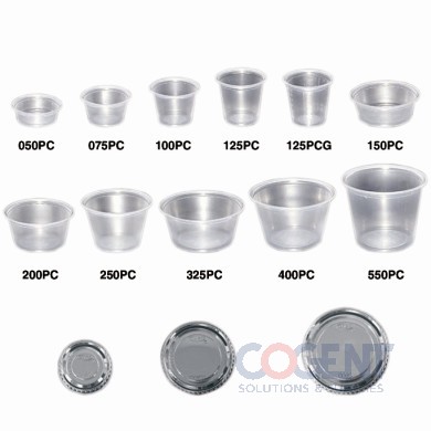 Plastic Lid for 3.25/4/5.5oz Portion Cups 2.5m/cs