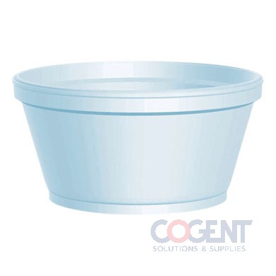 Container Foam 8oz Squat White 1m/cs