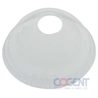 Lid Dome w/1" Hole 12/16/24oz Clear  1m/cs     DLR626      DT