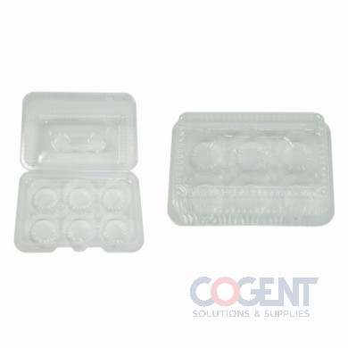 Cupcake Cont 6ct Clr H/L OPS 350/cs LBH-6656         DFI