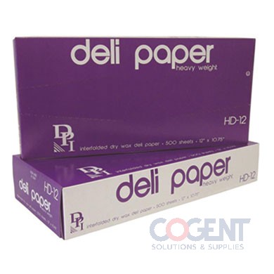 Deli Sheet Hvy Wt 12x10.75 Interfold White 500/bx 12bx/CS