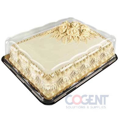 1/8 Sheet Cake Package w/Black Base  PET   100/cs   5171