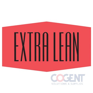 Label Extra Lean Red w/Black Day-Glo 1m/rl
