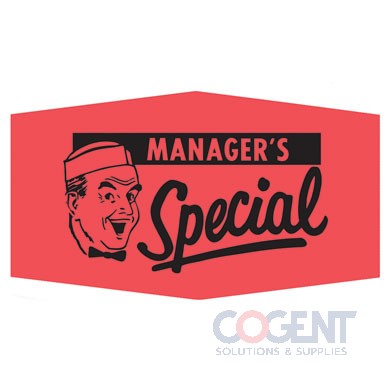 Label Managers Special Red w/Black Day-Glo 1m/rl