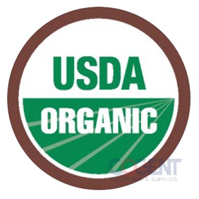 Label Organic 1.5"x1.5" 500/rl Green/White     ORG5-01