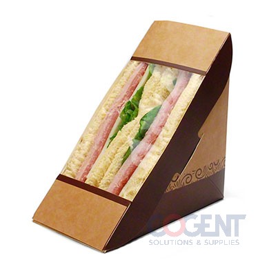 Kraft Sandwich Pack W/ Window 6.85"x2.85"x4.85 500/cs    LK
