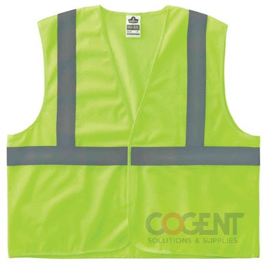 Safety Vest Class 2 Polyester 2XL-3XL Flourescent Lime   LAGA