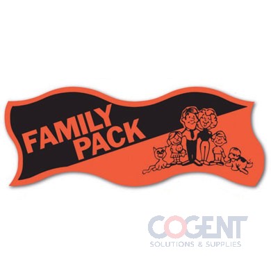 Label Family Pack 4.75"x1.75" Red Day-Glo 500/rl