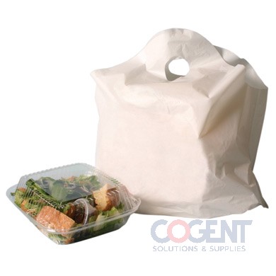 Take Out Bag Whte W/Loop Handle 14x11.5x12+11.5 BG 3mil  200/CS