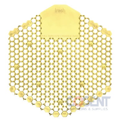 Urinal Screen Citrus         BX Wave3D 10 screens/bx 6bx/cs