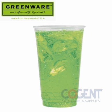 Cold Cup 9oz Old Fash Clr Greenware PLA GC9OF  1m/cs   FK