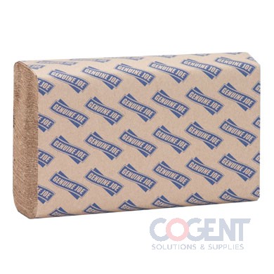 MultiFold Towel 9.2x9.4 Nat 1ply GenuineJoe 16/250/cs 21040