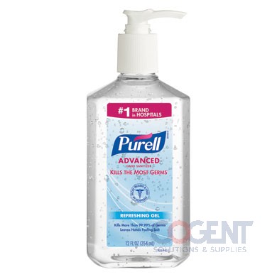 Purell Hand Sanitizer Gel 12oz Pump  12btl/cs  3659-12