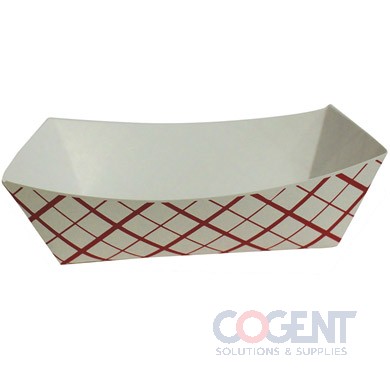 Food Tray Red Plaid 2# (4/250ct) 1m/cs  #FT200
