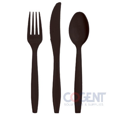 Cutlery Black PS Fork Xtra Heavy Wt (10/100) 1m/cs