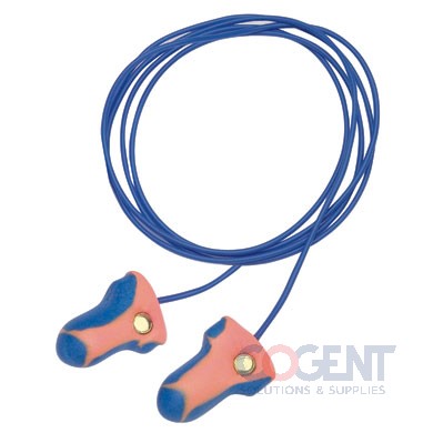 Ear Plugs Lazer Trak Metal Detectable Corded 100pr/bx LT30
