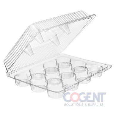 Cupcake Cont 12ct Clr H/L PET 13x10.25x3.34 100/cs SLP212 INL
